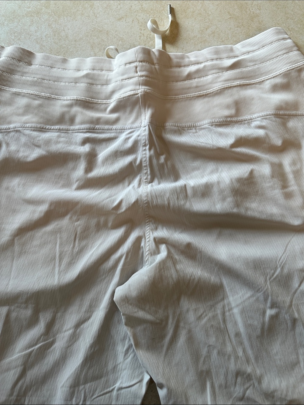 lululemon Studio / Dance Studio Lined Pants Cream Ribbed Cuff - Picture 4 of 10